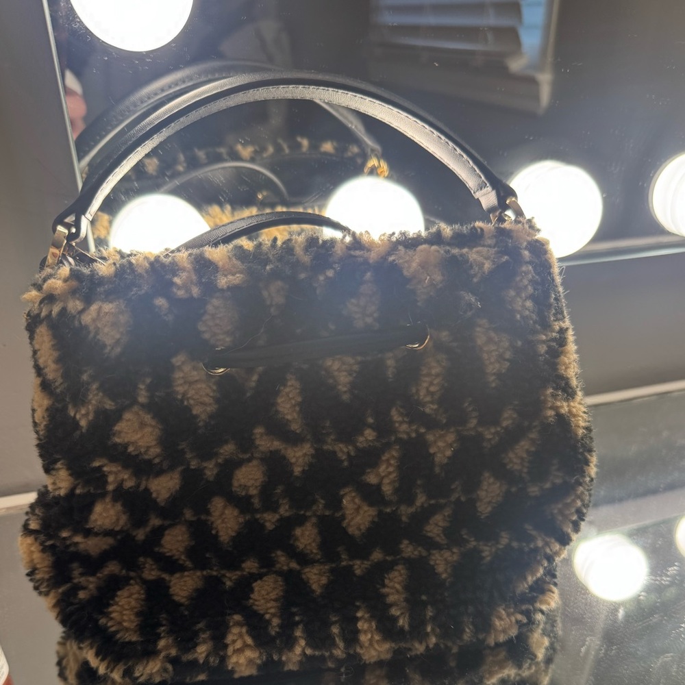 Michael Kors Suri Faux Fur Shearling Crossbody Bag - Picture 3 of 4